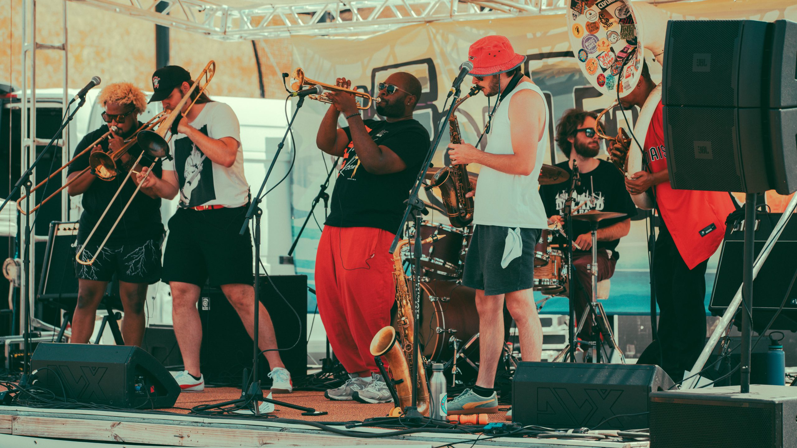 Da Land Brass Band playing at For the Record